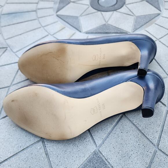 Ann Taylor Classic Round Toe Leather Pumps Heels 9.5 - Picture 7 of 9